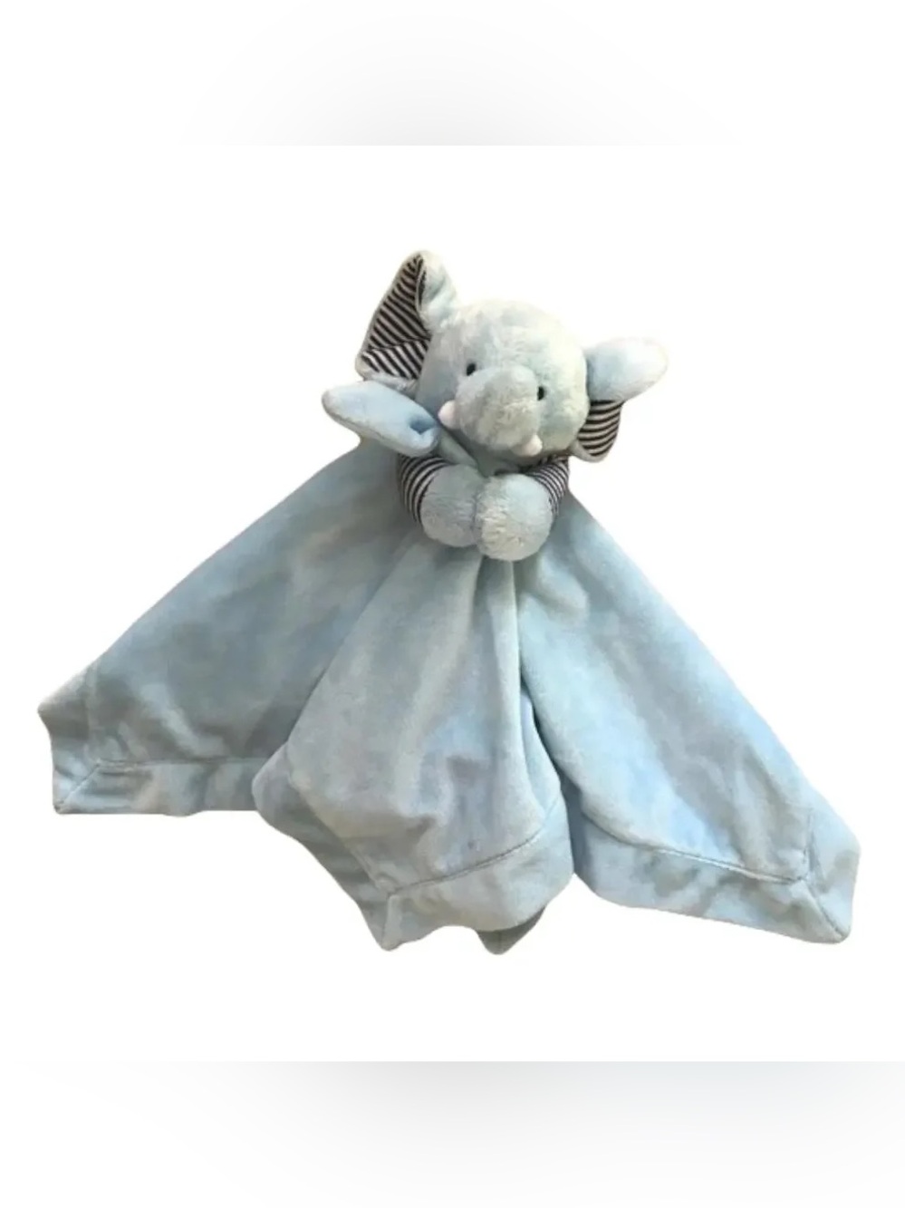 Carter's Blue Elephant Lovey Security Blanket Nunu Striped Ears Arms Tusks Plush